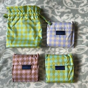 BAGGU Standard Pixel Gingham Reusable Set